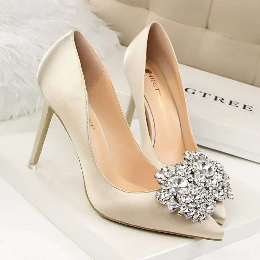 Crystal Elegance Stiletto Pumps