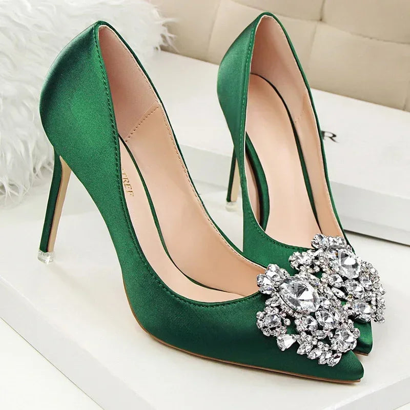 Crystal Elegance Stiletto Pumps