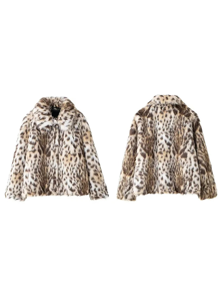 Leopard Faux Fur Coat