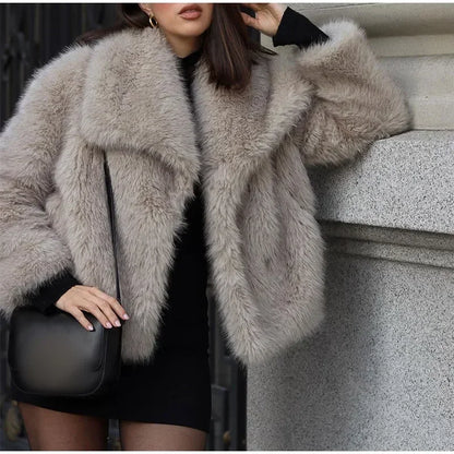 Vintage Luxe Faux Fur Jacket