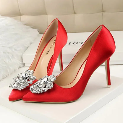 Crystal Elegance Stiletto Pumps