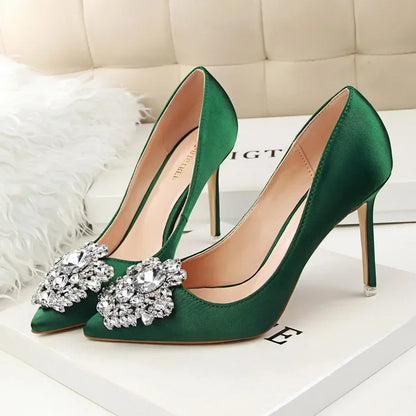 Crystal Elegance Stiletto Pumps