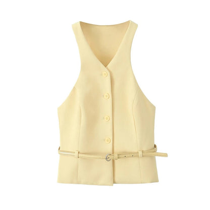 Sunny Belted Tank & Midi Skirt Set