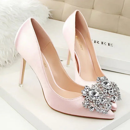 Crystal Elegance Stiletto Pumps
