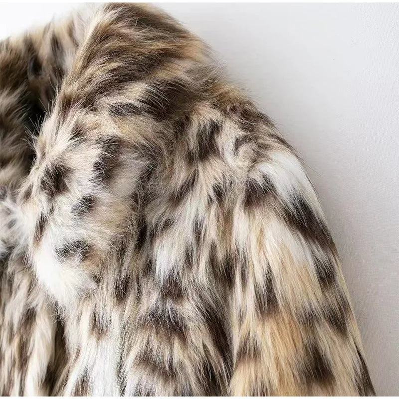 Leopard Faux Fur Coat