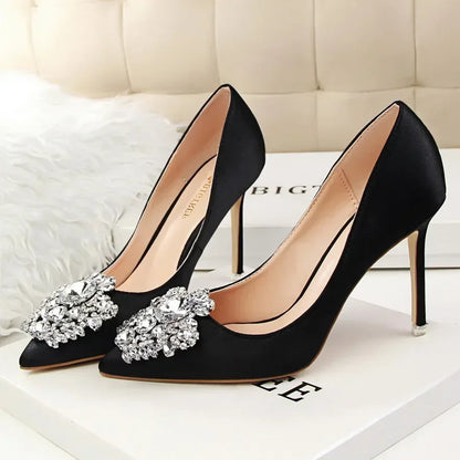 Crystal Elegance Stiletto Pumps