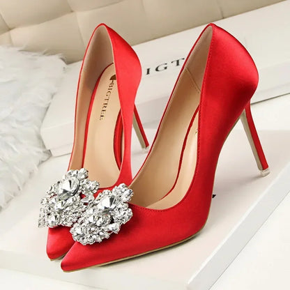 Crystal Elegance Stiletto Pumps